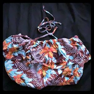 Floral halter crop top